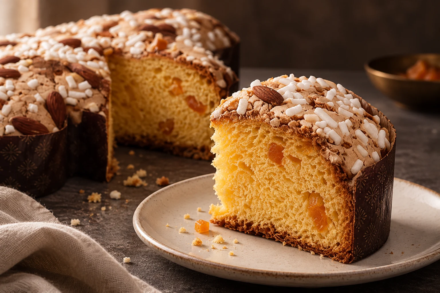 Colomba artigianale Brigand Classica, dettaglio dell’assaggio