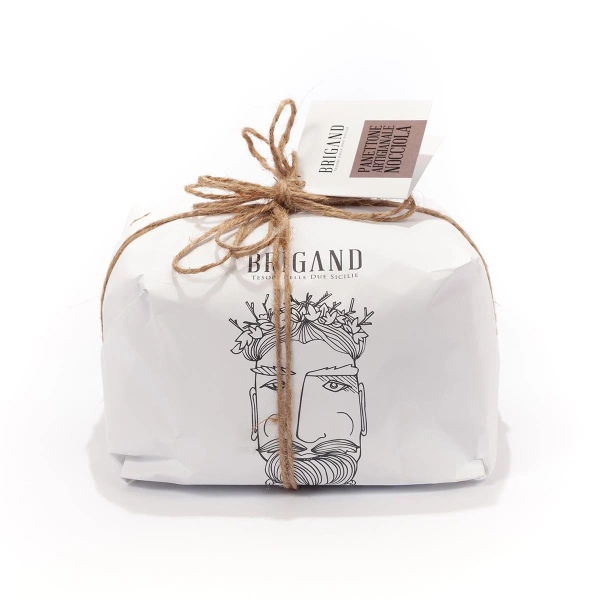 Confezione originale Panettone artigianale Brigand alla Nocciola