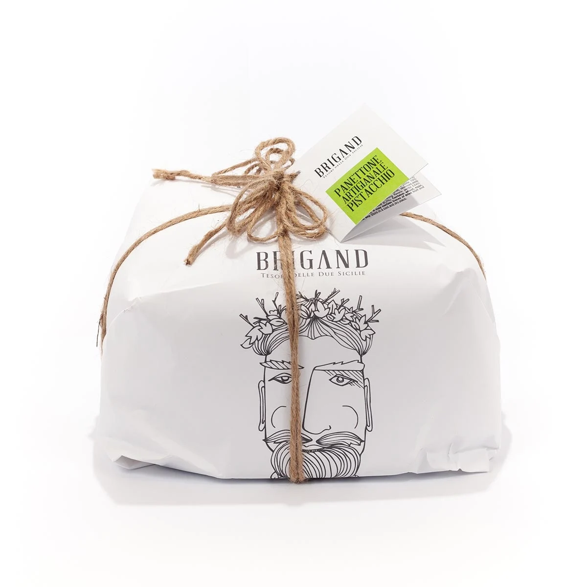 Confezione originale Panettone artigianale Brigand al Pistacchio